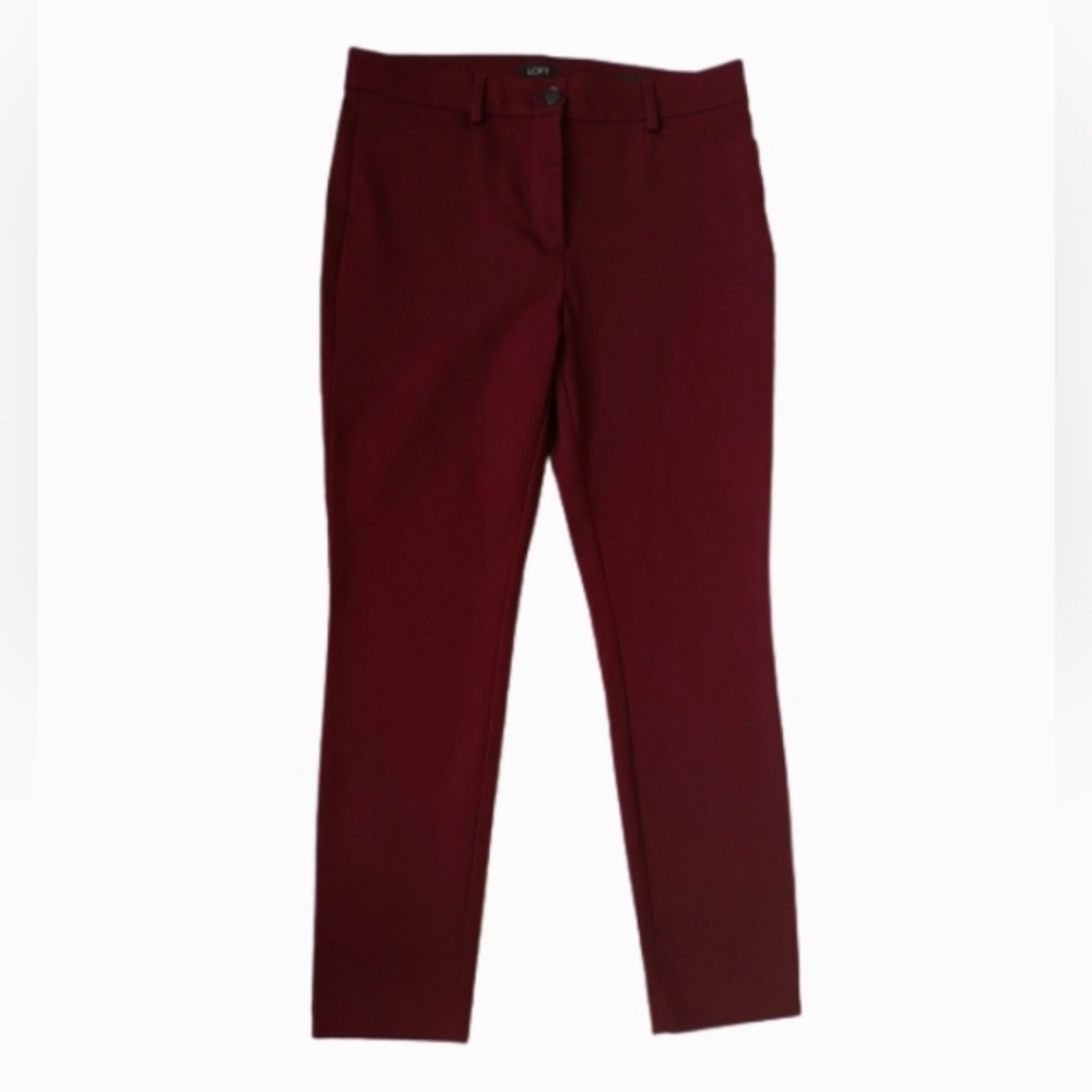 LOFT Skinny Fitted Stretch Ankle Work Pants Size 8